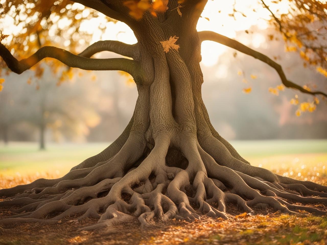 Un arbre ou l on voit bien les racines dans la terre